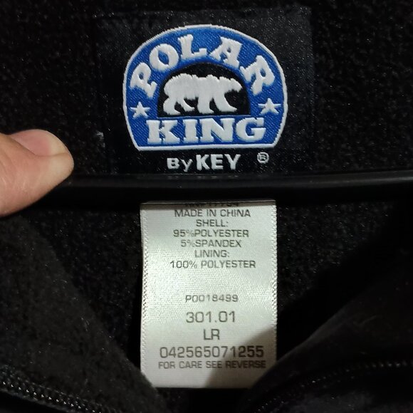 Polar King by Key Jacket Black Mens Size Large Full Zip Up Fleece Lined - Picture 4 of 10